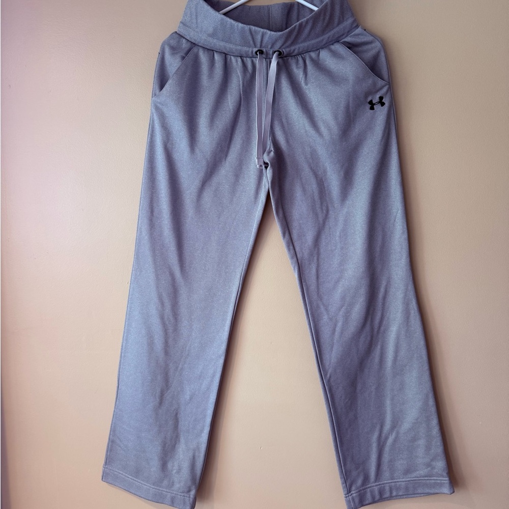 Under Armour Gray Track Pants Relaxed Fit Elastic Waistband